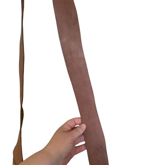 Full Grain Leather Mixed Animal Fur Shoulder Bag Tote Mexico Handmade Brown Boho - Picture 14 of 16